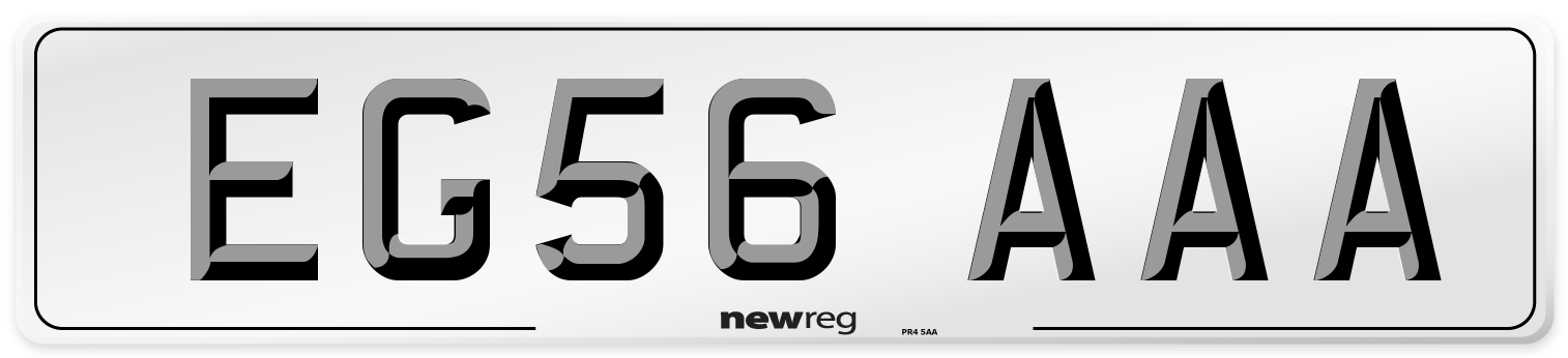 EG56 AAA Number Plate from New Reg
